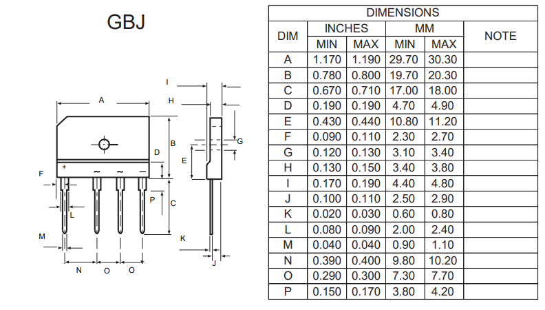 Micro Commercial Components (MCC) 600V & 800V Planar Low Vf Bridge Rectifiers Micro Commercial Components (MCC) 600V & 800V Planar Low Vf Bridge Rectifiers