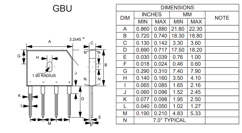 Micro Commercial Components (MCC) 600V & 800V Planar Low Vf Bridge Rectifiers Micro Commercial Components (MCC) 600V & 800V Planar Low Vf Bridge Rectifiers